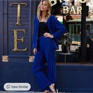 Summersalt Sustainable Velvet Wide Leg Pants Imperial